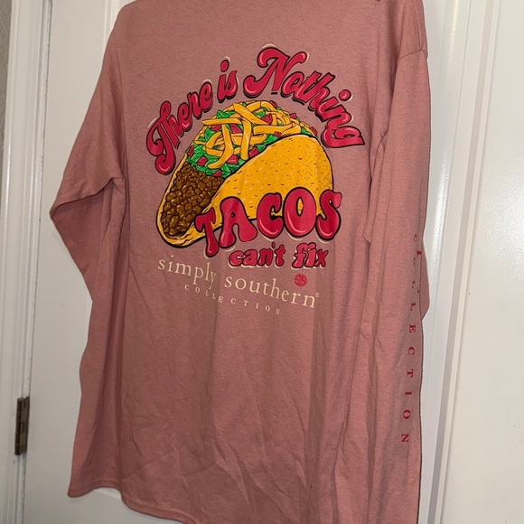 Simply Southern Long Sleeve Tee in Soft Pink - Picture 8 of 12